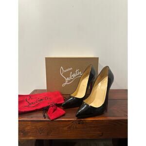Christian Louboutin Pigalle 120 Patent Calf Heels - Black, Size 39 (US 8.5-9)
